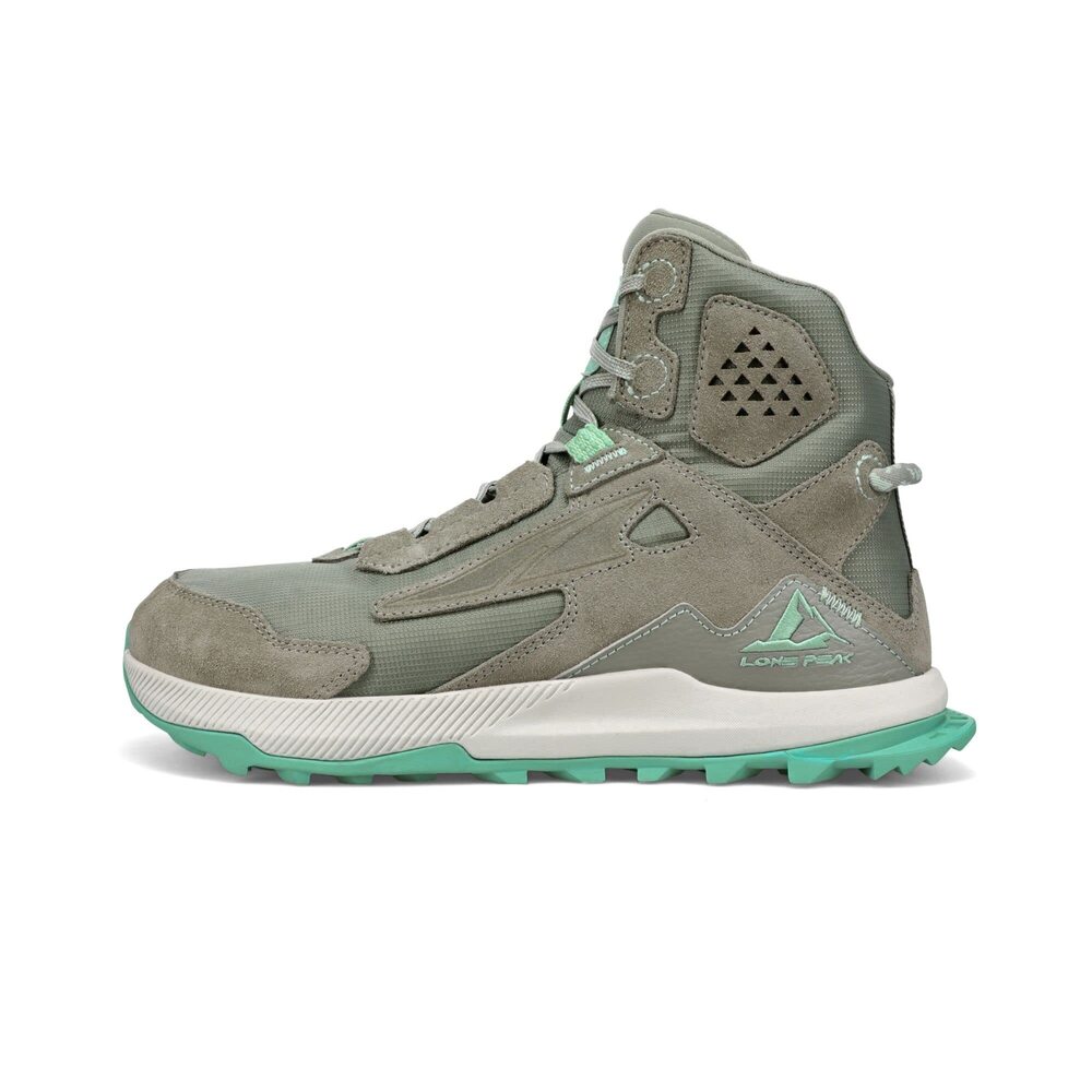 ALTRA Women's AL0A7R7H Lone Peak Hiker 2 Trail Shoe, Gray/Green - 6.5 M US